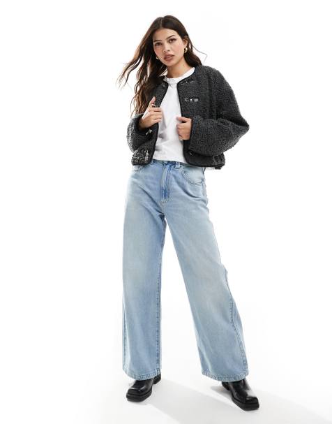 Vero Moda - Aware - Jas van teddy in donkergrijs - view 1