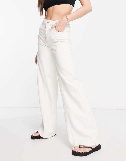 Vero Moda - AWARE - Jean large à taille haute - Blanc, 4 de 4