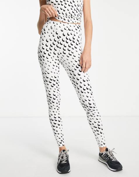 Vero Moda Aware leggings co-ord in cream & black print - view 1