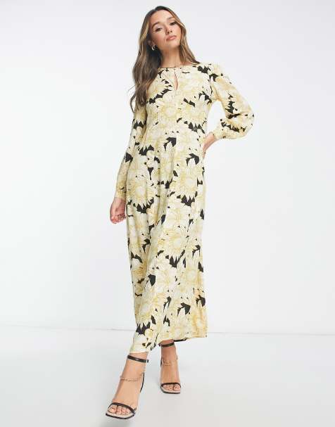 Vero Moda Aware maxi dress in yellow floral print - view 1