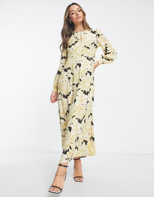 Vero Moda Aware maxi dress yellow floral print | ASOS