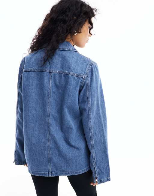 Vero Moda – Aware – Niebieska jeansowa kurtka koszulowa w stylu utility, 4 z 4