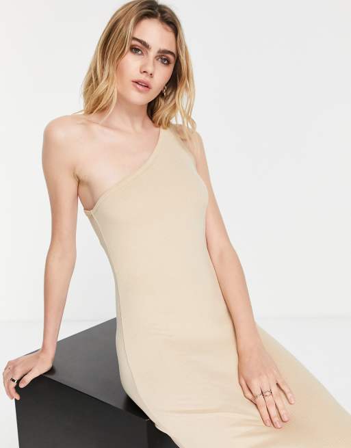 Vero Moda Aware one shoulder midi dress stone | ASOS