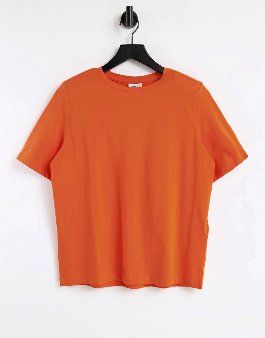 Vero Moda Aware organic cotton t-shirt in orange