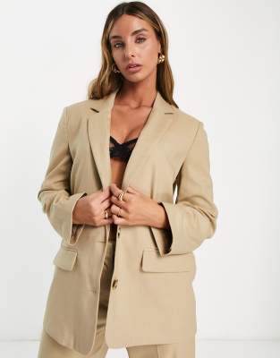 camel colour blazer