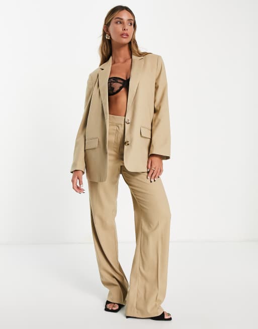 Vero Moda - Aware - Oversized blazer in camel, deel van combi-set - CAMEL