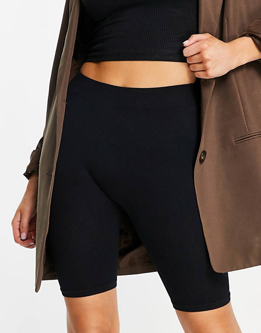 Vero Moda Aware seamless legging shorts co-ord in black