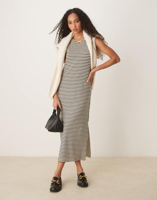 Luftpost Velsigne værtinde Vero Moda Aware sleeveless maxi dress in mono stripe | ASOS