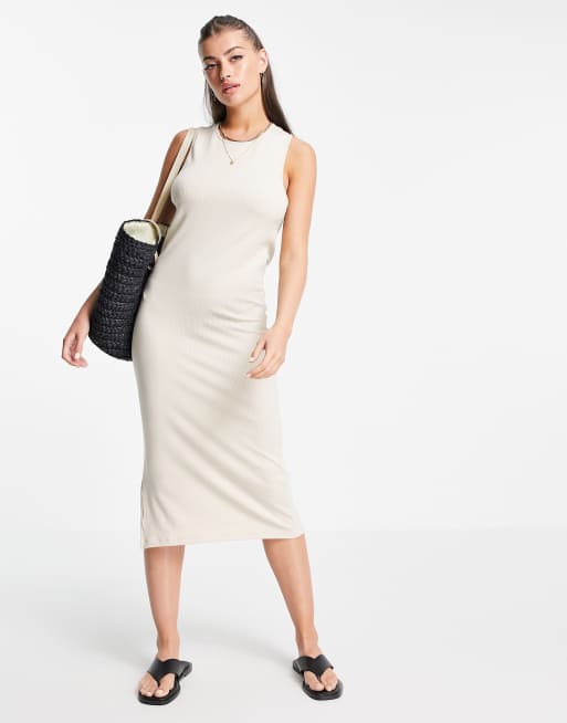 Vero Moda Aware sleeveless twist back dress beige |