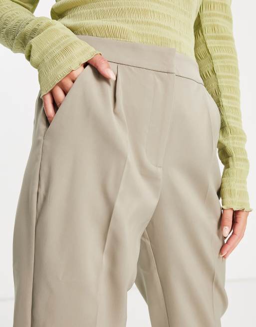 Vero Moda Aware slim tapered trouser co-ord in camel, 3 of 4