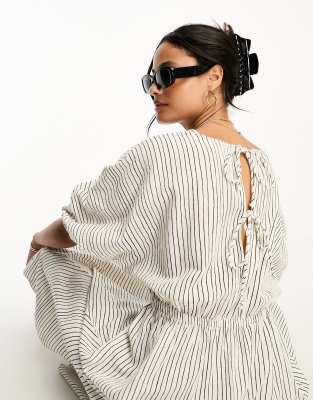 vero moda maxi smock dress in bold print