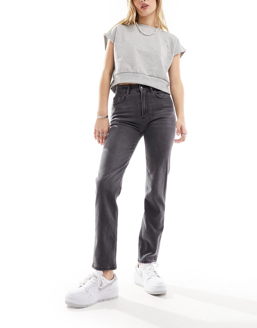 Aware straight leg jeans in washed gray