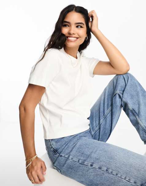 Vero Moda Aware super soft t-shirt in cream 