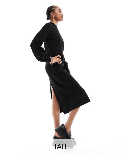 Vestito maglione nero outlet