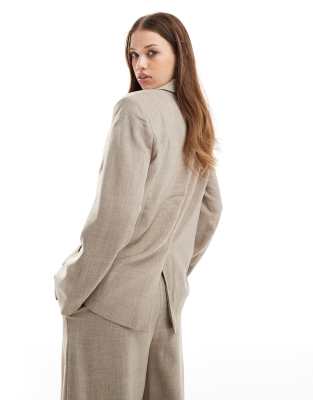 Vero Moda Aware Textured Blazer In Neutral