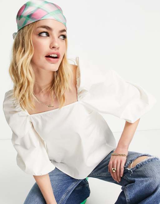 Vero Moda Aware tie back smock top in | ASOS