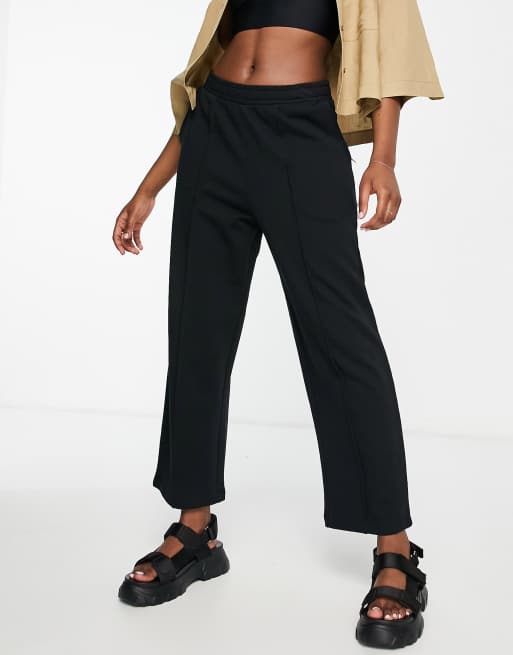 ASYOU velvet flare pants in black