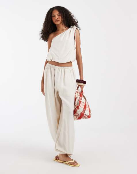 Vero Moda – Ballonhose in Creme, Kombiteil - view 1