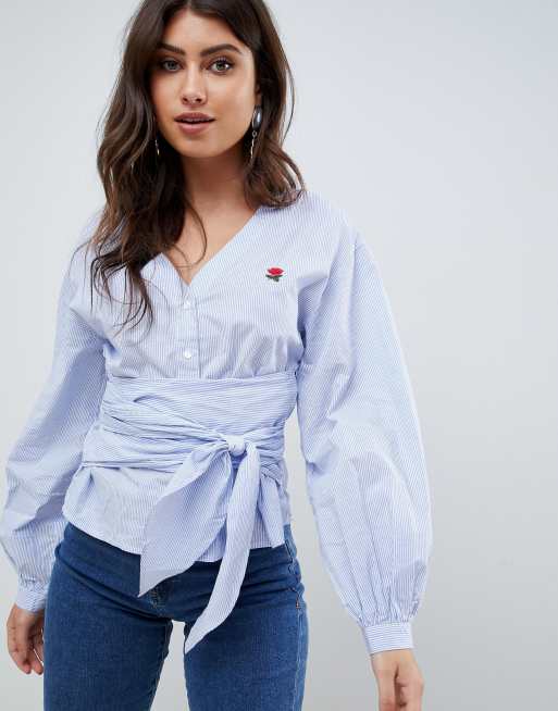 balloon sleeve oversized shirt