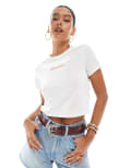 [Vero Moda] Vero Moda 'Bandita Baddies' graphic baby tee in white XXS Snow white