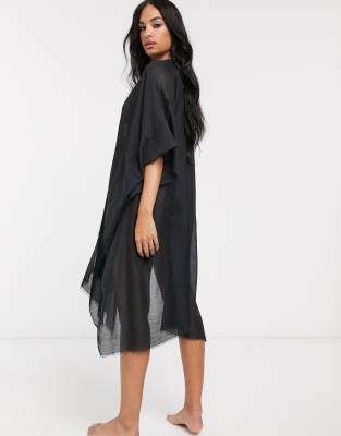 asos black kaftan