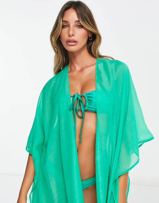 Vero Moda beach kaftan in green