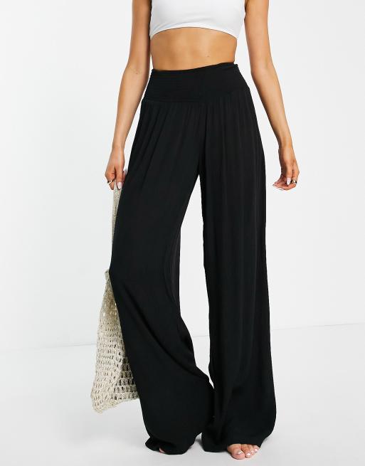 Vero Moda beach pants in black | ASOS