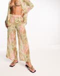 [Vero Moda] Vero Moda beach pants in pastel snake print (part of a set)-Neutral M Pastel snake