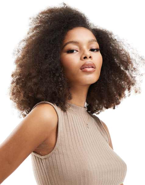 Vero Moda – Beige, ribbad jerseytopp i lång modell, del av set - view 1