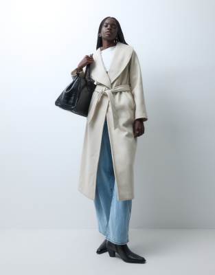 Vero Moda Belted Maxi Formal Jacket In White