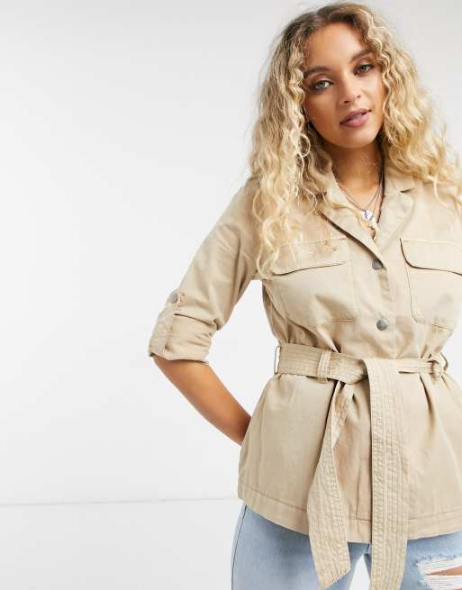 Safari belted store jacket