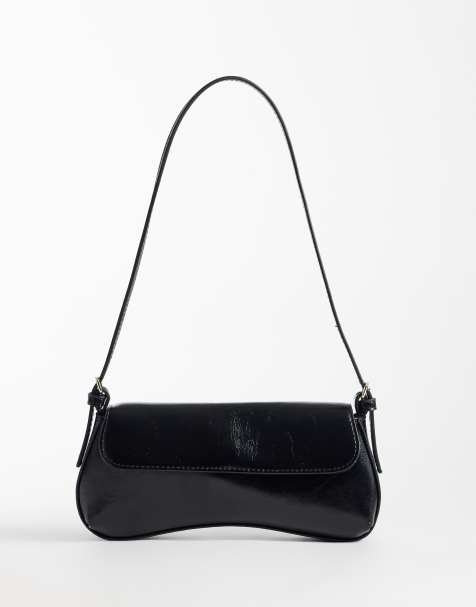 Vero Moda beschichtete Schultertasche in Schwarz - view 1