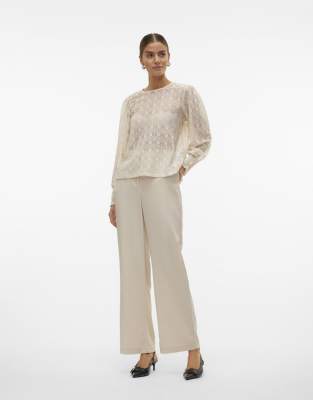 Vero Moda – Beżowe eleganckie spodnie - view 1