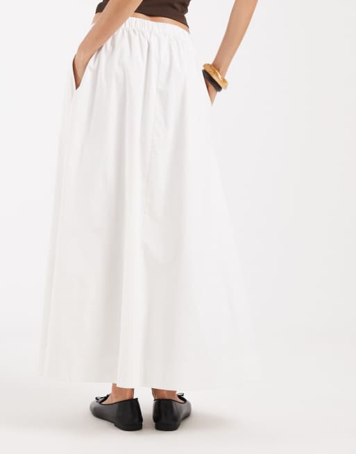 Vero Moda – Biała wciągana spódnica midi, 5 z 5