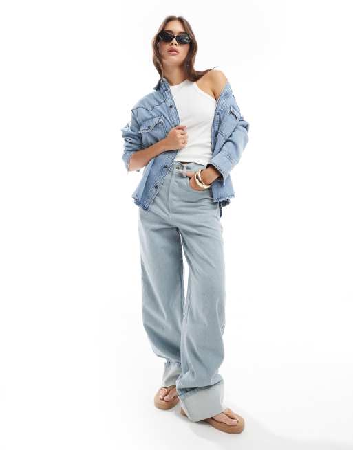 Vero Moda – Biały prążkowany top o fasonie bokserki, 2 z 4