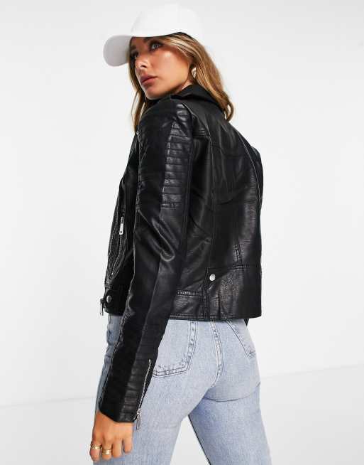 Vero Moda – Bikerjacke aus Kunstleder, 2 von 4