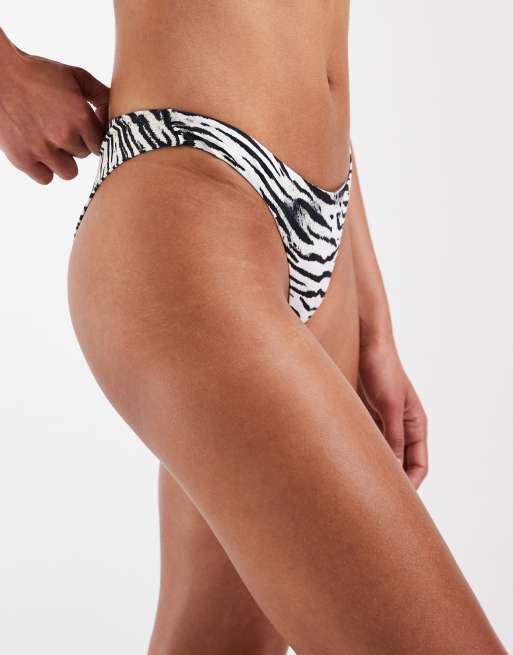 Vero Moda bikini brief in zebra print, 4 of 4