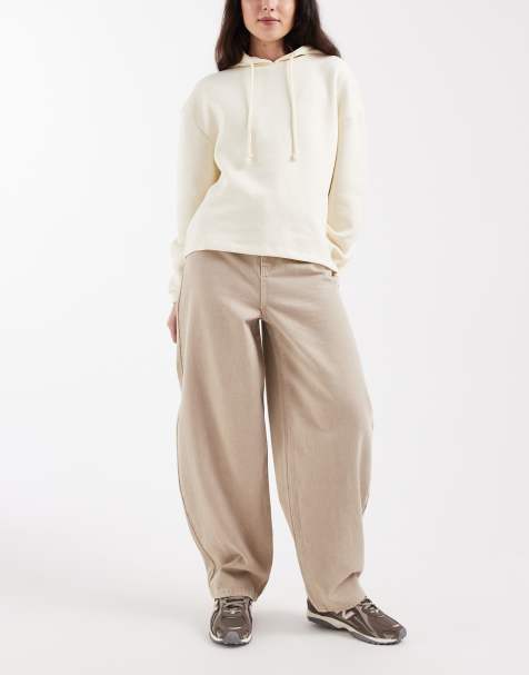 Vero Moda Billie high rise barrel leg jeans in mink - view 1