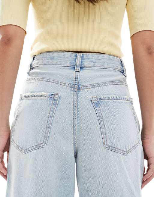 Vero Moda – Billie – Jasnoniebieskie jeansy z baryłkowymi nogawkami, 5 z 5