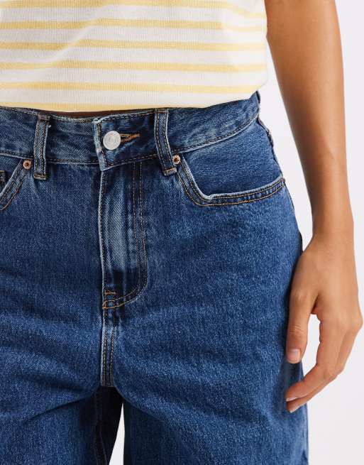 Vero Moda – Billie – Jeans in mittelblauer Waschung mit hohem Bund und abgerundetem weitem Bein, 5 von 5