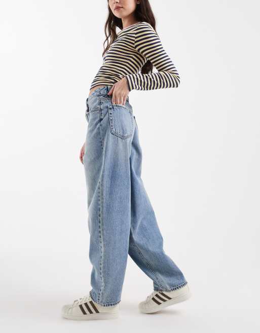 Vero Moda – Billie – Ljusblå jeans med barrelben och hög midja, 3 av 5