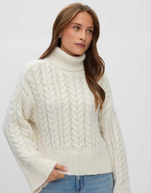 Vero Moda - Birkehvid strikket pullover, 3 af 6