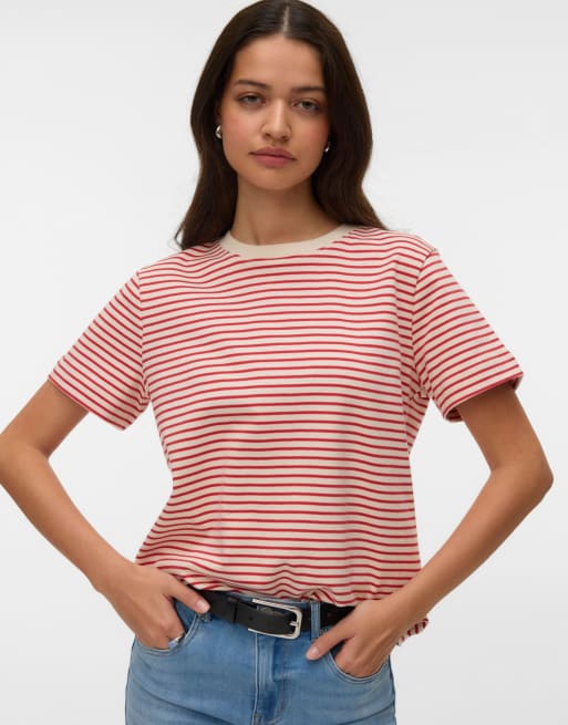 Vero Moda - Birkehvid T-shirt, 3 af 5