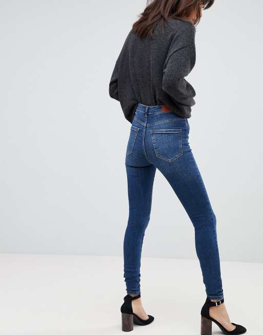 Vero Moda — Blå skinny jeans med høj talje, 2 af 4