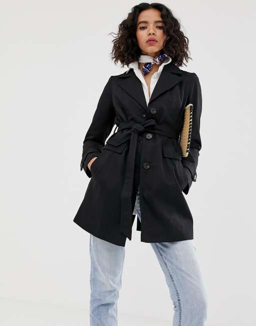 hæk Tæmme ægteskab Vero Moda black trench coat | ASOS