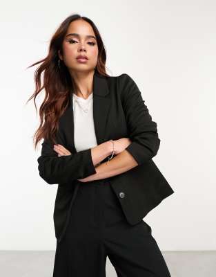 Blazer Femme VERO MODA Ajusté – Noir Avec Doublure Léopard – Coupe Moderne Pour Bureau Ou Soirée - 4