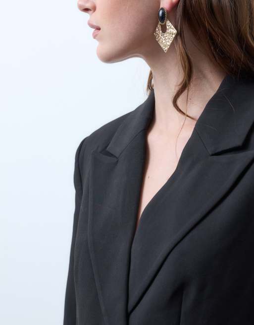 Vero Moda blazer croisé ajusté noir, 3 de 4