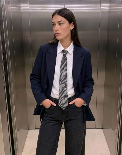 Vero Moda - Blazer d'ensemble ajusté à double boutonnage - Bleu marine - view 1