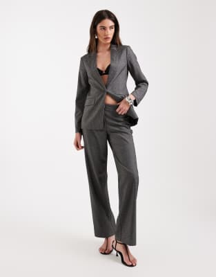 Vero Moda - Blazer d'ensemble droit et élégant - Noir poivre et sel-Gris