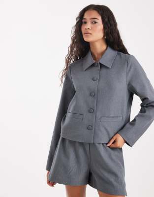 Vero Moda - Blazer d'ensemble élégant ajusté - Gris chiné | ASOS